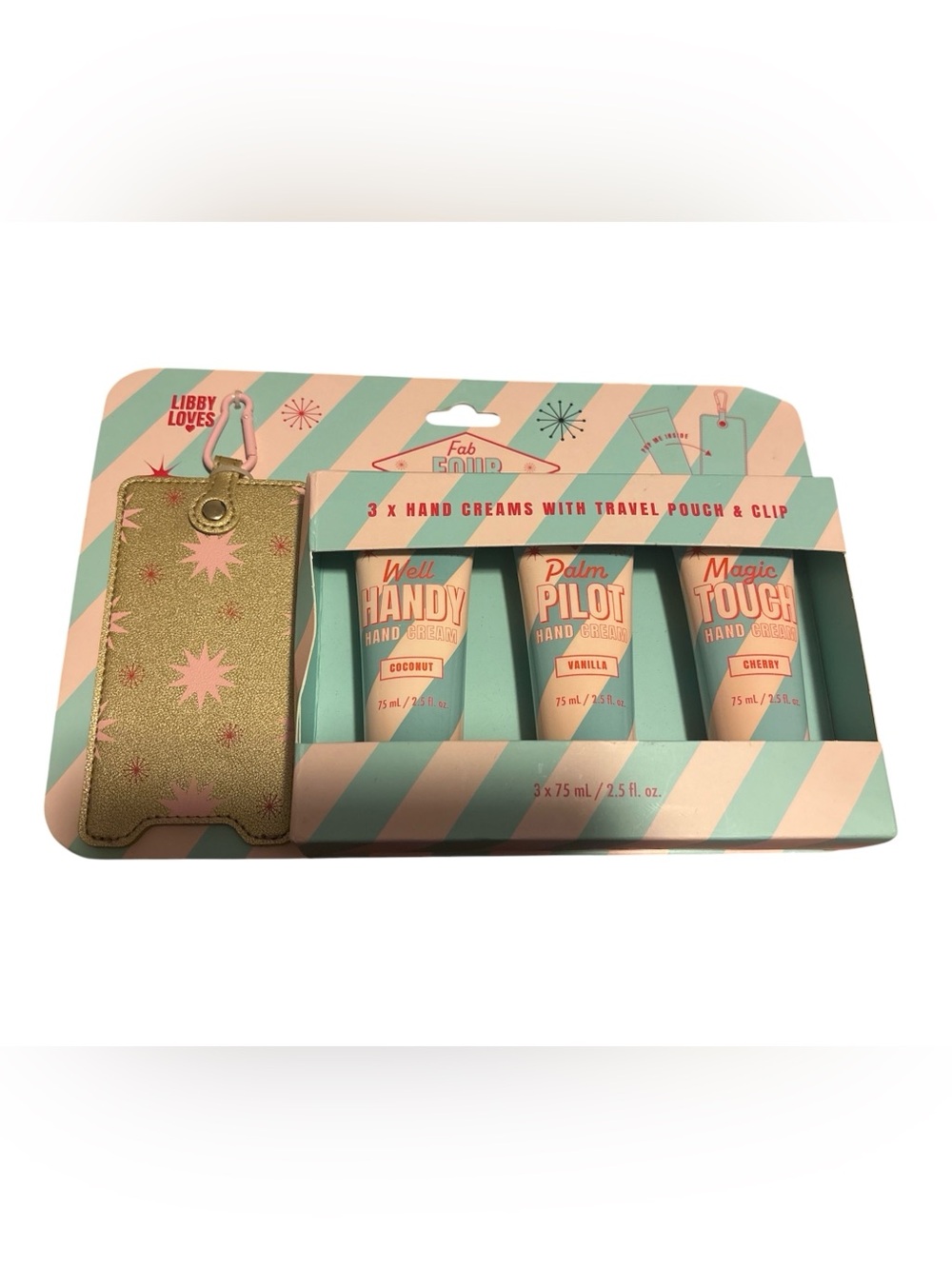 Travel Hand Cream Trio with Gold Pouch